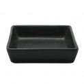 Placa quadrada para molho 8,5 centímetros. Modelo: "preto mate"