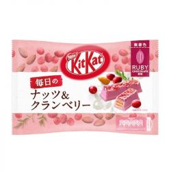 Kit kat chocolate ruby com nozes e blueberry vermelho 109g