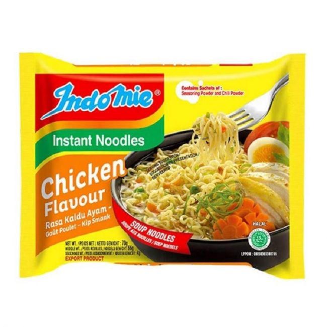 Colarinas instantâneas de frango (INDOMIE) 70g