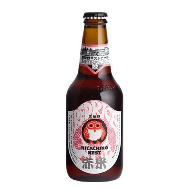 Cerveja japonesa Arroz vermelho (HITACHINO) 330ml. Alc.7%.