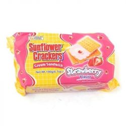 Cookies de sabor de morango (SUNFLOWER). 190 g
