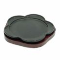 Placa de ferro em forma de flor.Medida: 25cm