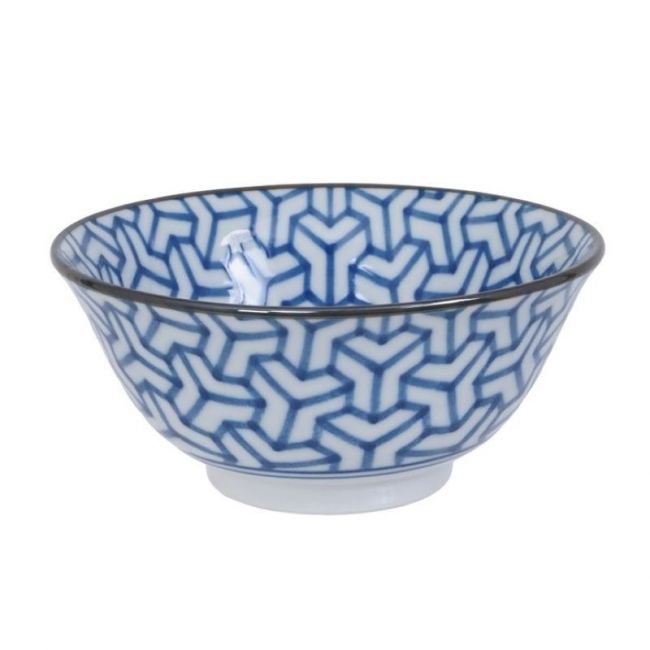 CUENCO 15x7CM PORC. "planco-azul"