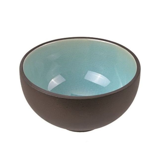 CUENCO 12x6CM PORC "vidro azul"