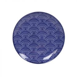 Placa de fundição 16 centímetros de porcelana "Abanic Blue"