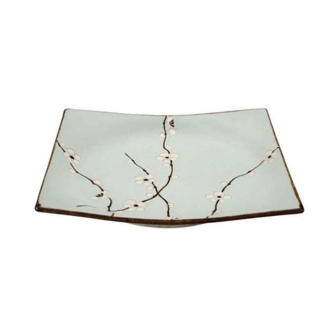Prato Quadrado 23cm Porcelana "Soshun"