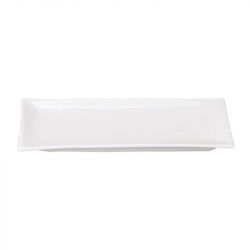Placa retangular 26x11cm Porcelana "branco"
