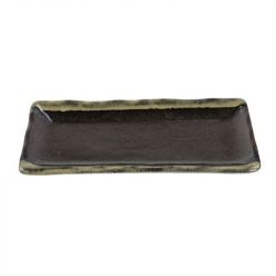 Placa retangular 19,3x9,4cm Porcelana "Mino Mashiko"