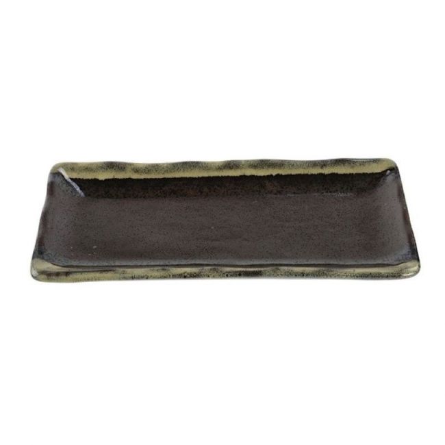 Placa retangular 19,3x9,4cm Porcelana "Mino Mashiko"