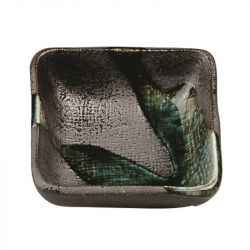 Molheira quadrada 7,5 cm Porcelana "Grafite-Verde"