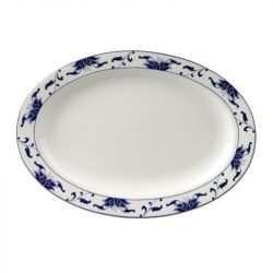 PRATO OVAL 9,25" PORCELANA "azul"
