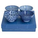 Conjunto de 4 Taças 12cm Porcelana "Blues"