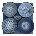 Conjunto de 4 Taças 12cm Porcelana "Blues"