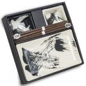 Conjunto 2 Platos, Salseras e Palillos "Brush"