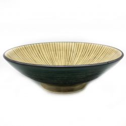Cuenco 24,5 centímetros Porcelana "rayas verdes"