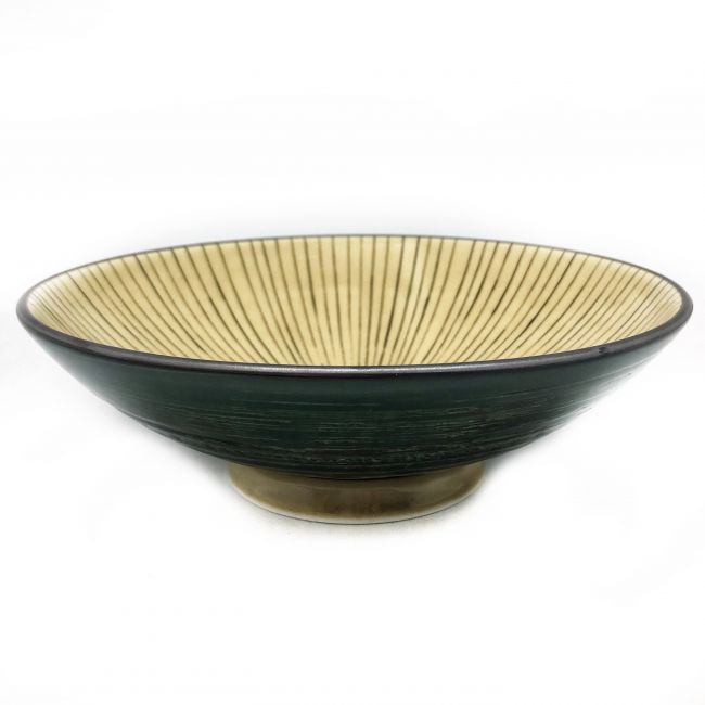 Cuenco 24,5 centímetros Porcelana "rayas verdes"
