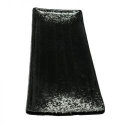Placa retangular 28x11cm Porcelana "Black-Gris"