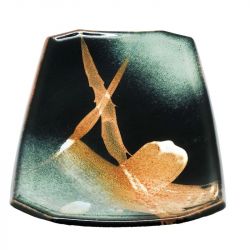 Placa retangular 22x14cm Porcelana "Black-Moron"
