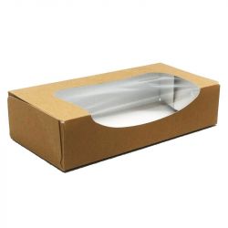 Caixa com janela para Sushi Kraft (L) 17.5x12x4.5cm