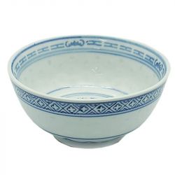 Boliche branco e Cenefa azul de 11,43 cm