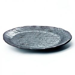 Placa oval 28.5x12CM. Modelo: "grafito"