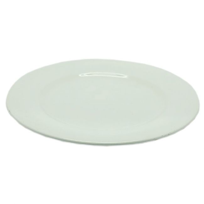 Placa redonda de porcelana 6" - Branco
