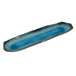 Placa retangular 33,5x8,5cm. Porcelana "Turquesa"