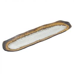 Placa retangular 33,5x8,5cm. Porcelana "Beige"