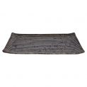 Prato Retangular 24x15cm "Marrom Listrado"