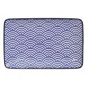 Placa retangular. Medidas:. 21X13.5cm. Modelo: "ondas azuis.