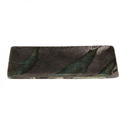 Prato 29X13cm.Preto-verde