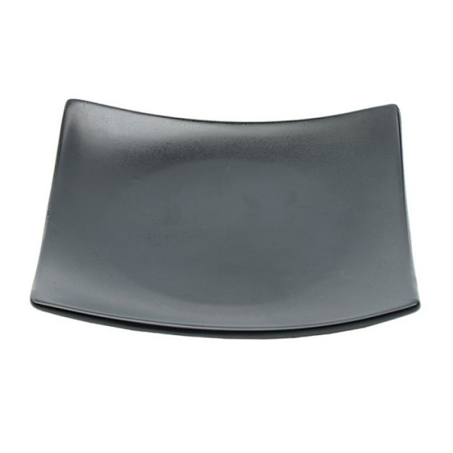 Prato Quadrado 16cm - Preto Fosco