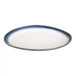 Placa oval. 34x24cm.Modelo: "Tajimi branco..