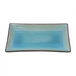 Placa retangular 21x12 cm. Modelo: "Glassy blue".