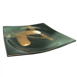 Placa quadrada 23 cm. Modelo: "Neg-marron"