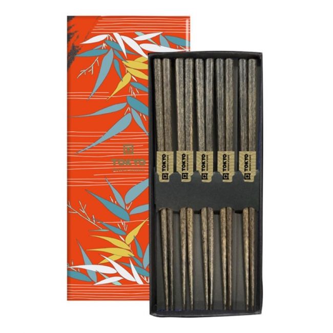 Conjunto de pauzinhos marrom