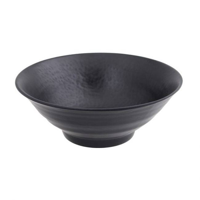 Tigela 21,5x8cm Melamina.Modelo: "Preto fosco".