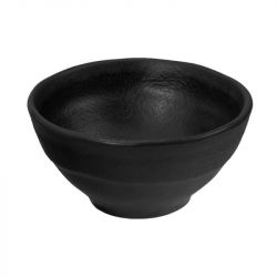 Tigela de melamina preta fosca 11x5,5cm