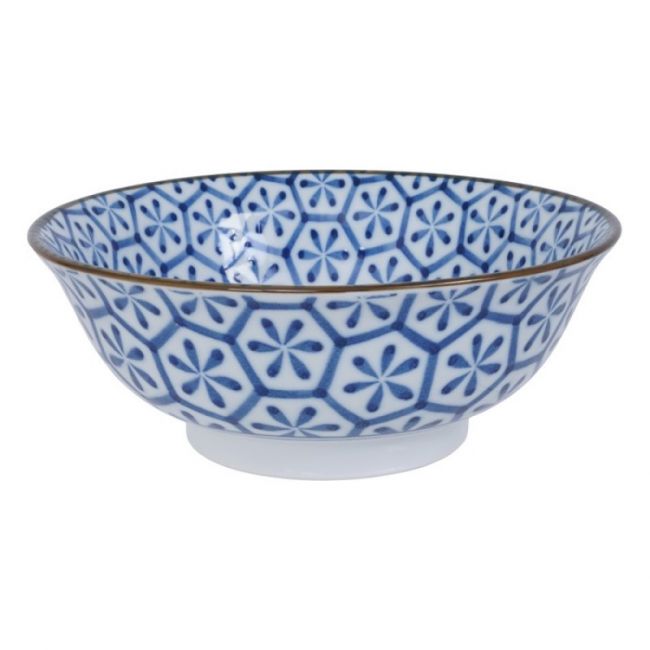 Cuenco "Blanco-Blue" Modelo: Copos.20,5x8cm