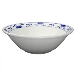 Boliche branco com motivos azuis de 22,86 cm