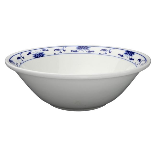 Boliche branco com motivos azuis de 22,86 cm