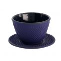 Teacup com prato. Ferro. Modelo: "blue-points"