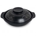 CAZUELA BARRO C/2ASASASAS 18CM "preto"