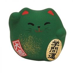 Gato 5cm. Cor "verde". Significado: Boa sorte em estudos.