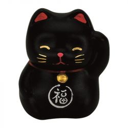 Gato 5.2cm. Cor preta. Rejeitar a má sorte