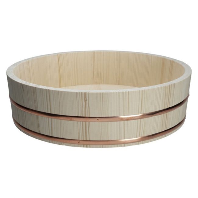 Hangiri de pino para sushi 52x14cm - Aro de Cobre-