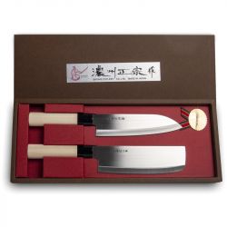 Conjunto de 2 facas japonesas (SANTOKU+NAKIRI)