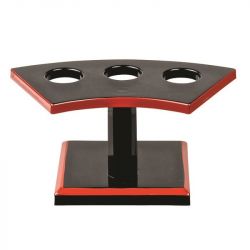 Suporte para rolos de sushi.Melamina.3 peças "Preto-Vermelho"