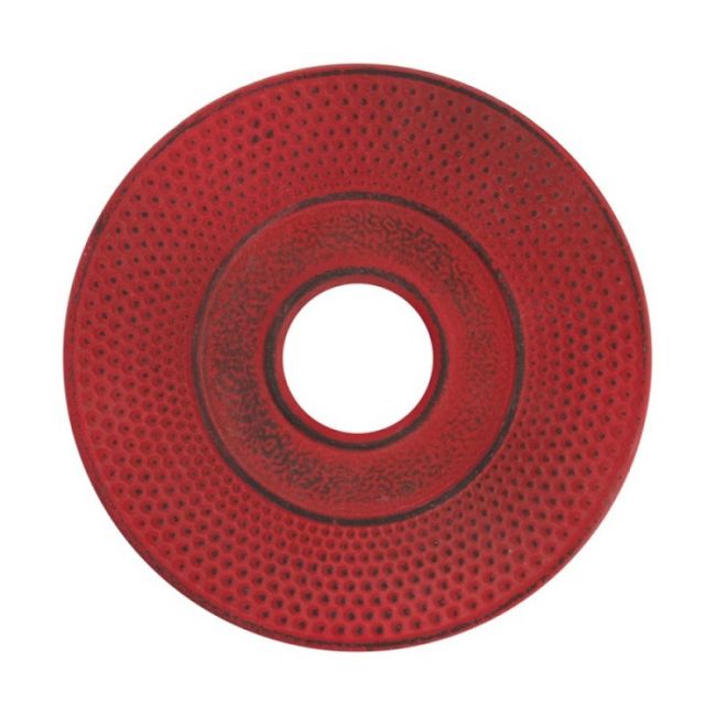 Suporte para bule de ferro 14cm.Modelo: "Pontos Vermelhos".