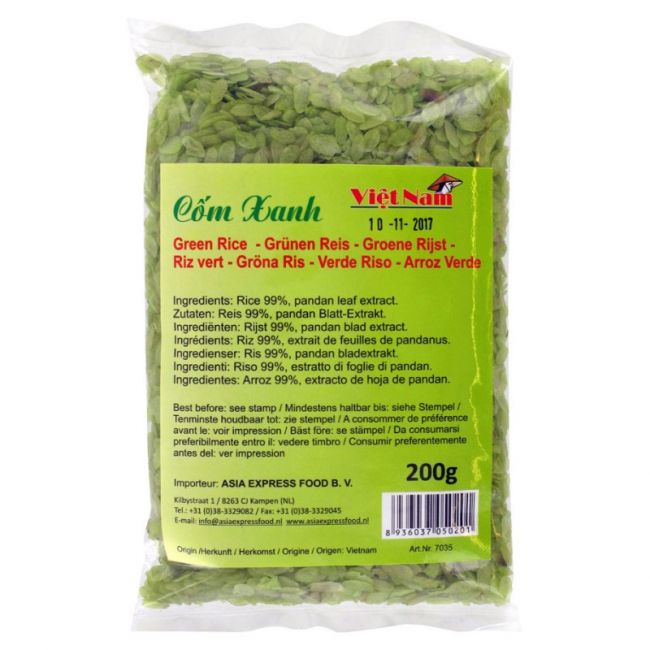 Arroz glutinoso verde (VIET NAM) 200g